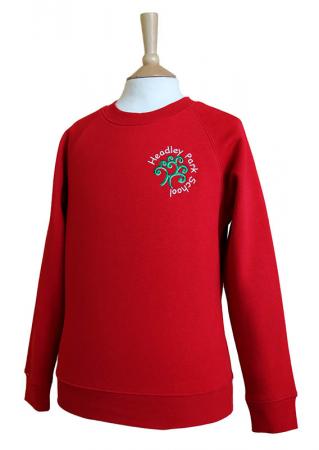 Headley Park Junior Red Crew Neck Sweatshirt